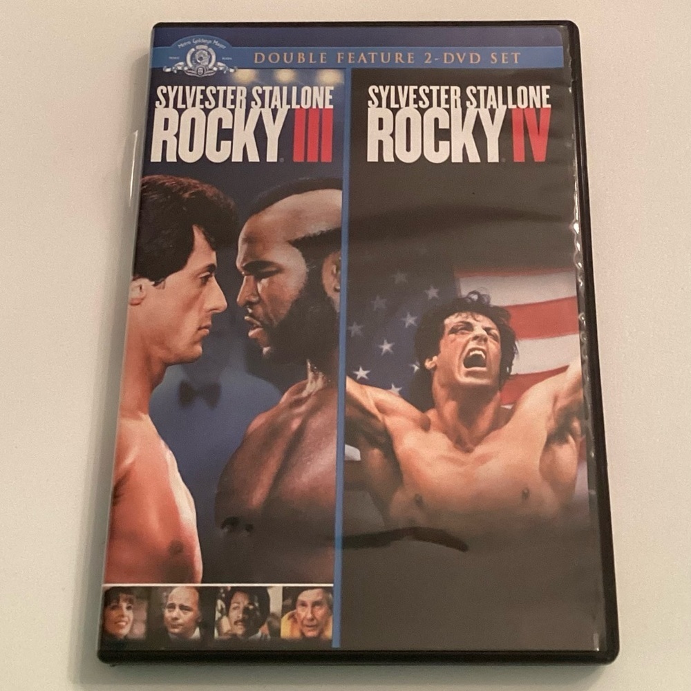Rocky III & IV DVD Double Feature Sylvester Stallone Classic Boxing Movies